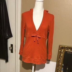 Victoria's Secret Women's Orange Hoodie Size XL